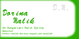 dorina malik business card